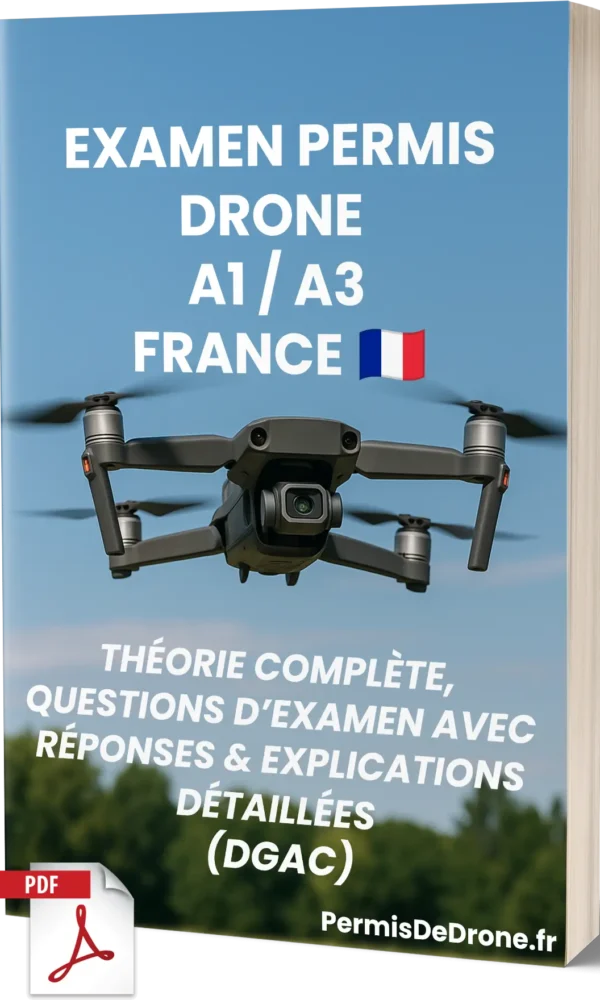 Examen Drone A1/A3 France – Théorie complète, 500+ questions type examen avec réponses et explications détaillées