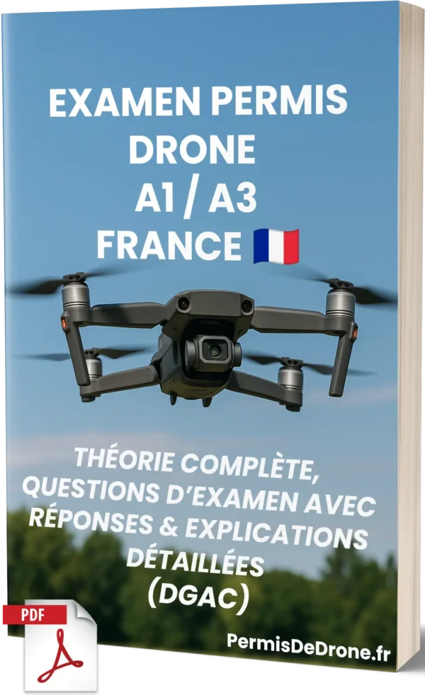 Examen Drone A1/A3 France – Théorie complète, 500+ questions type examen avec réponses et explications détaillées