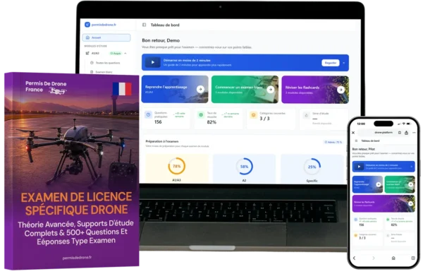 Catégorie Spécifique (Specific) Permis de Drone Combo – Cours Complet, Matériel de Formation & Plateforme E-Learning